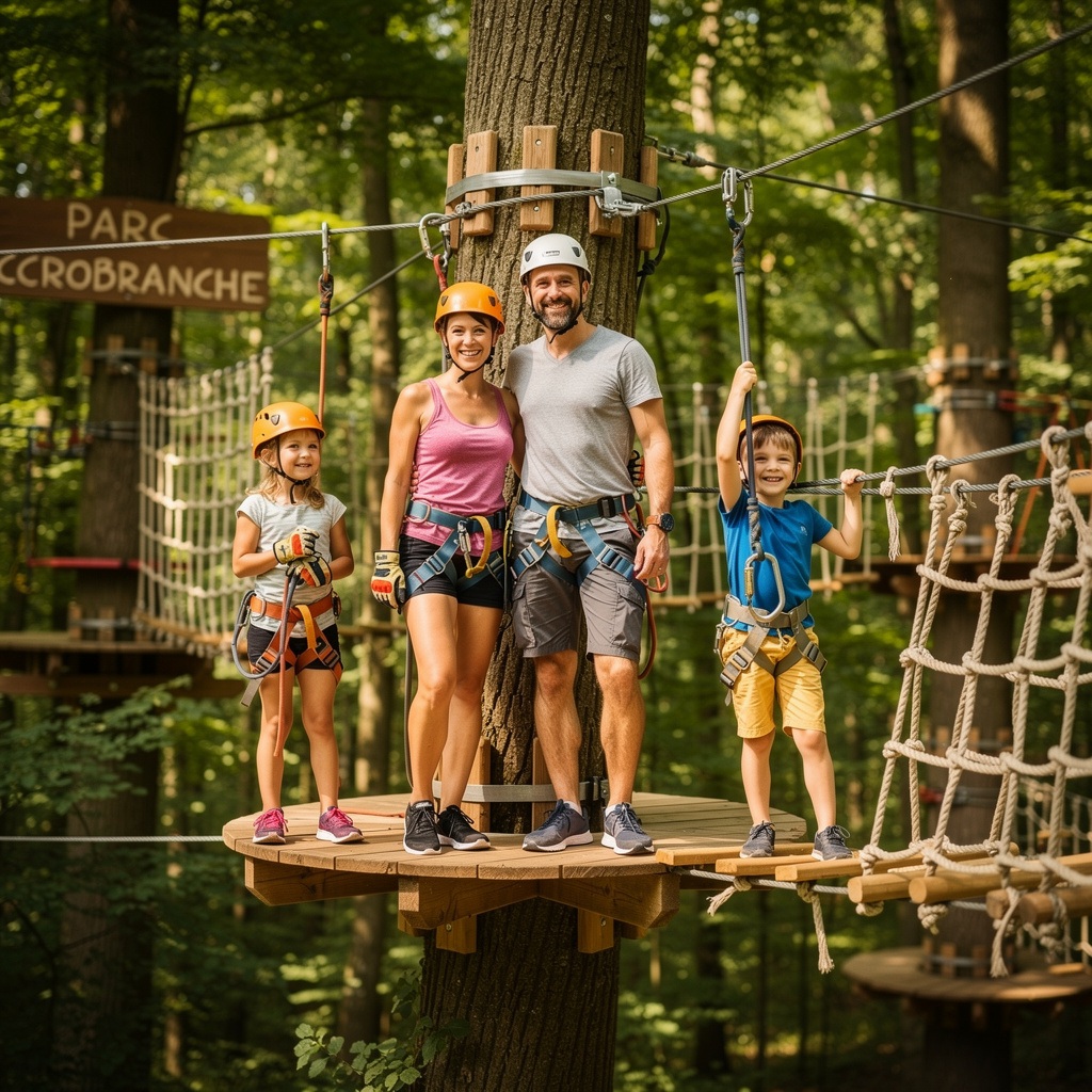 Famille accrobranche Drôme