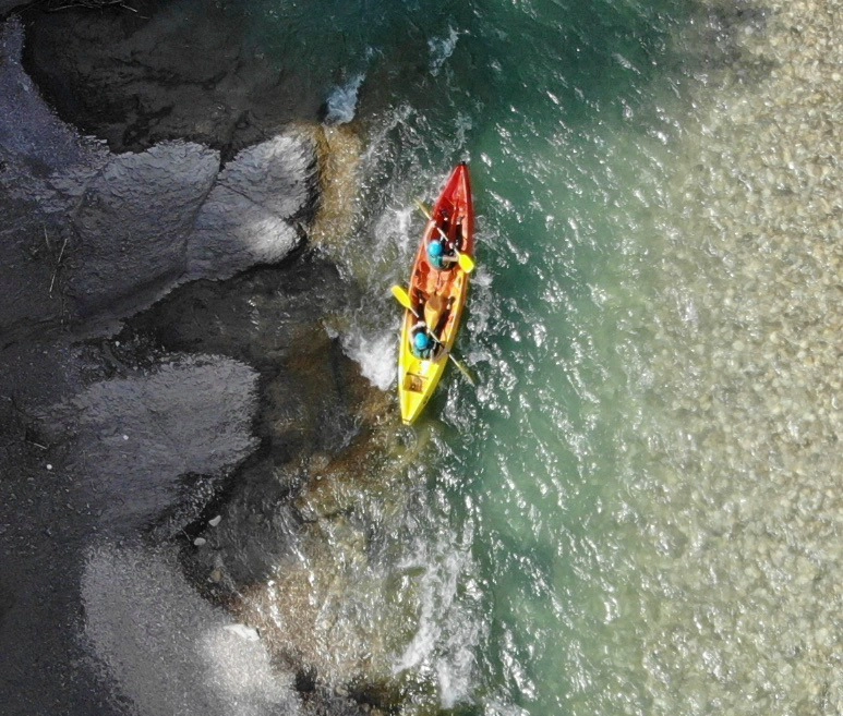 Canoe view of sky Drome adventure